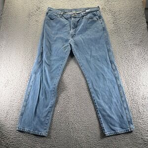 Rustler by Wrangler Jeans Mens 38x30 Blue‎ Cotton Denim Straight Leg Workwear